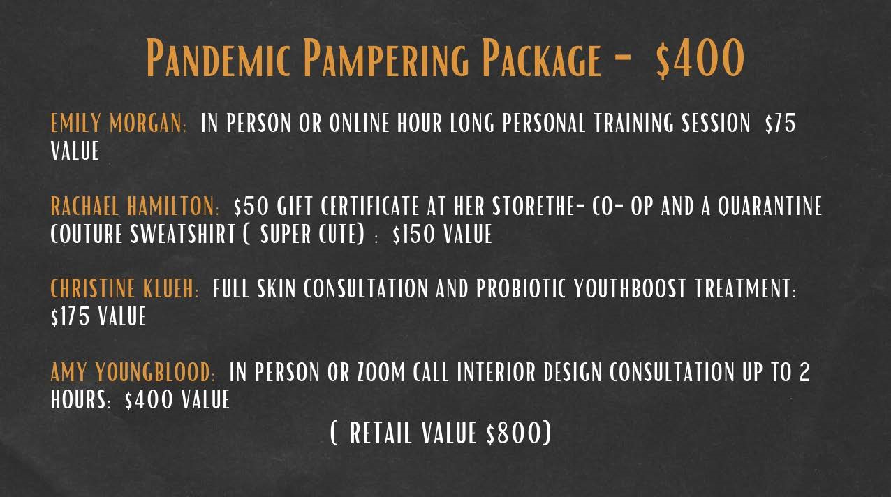 Pandemic Pampering Package from Amy Youngblood Interiors